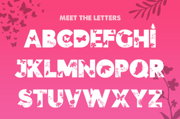 Floral Font - Preview 1
