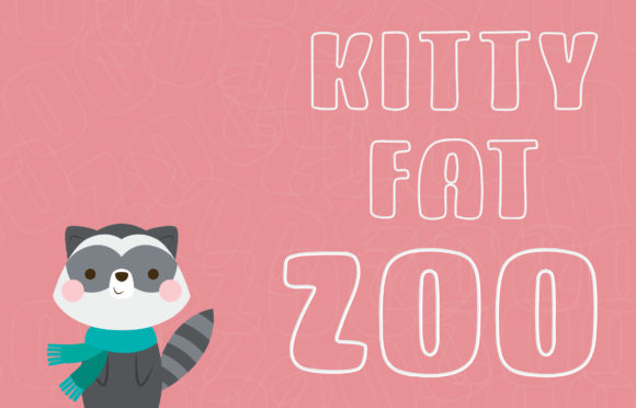Kitty Fat Outline Font - Preview 2