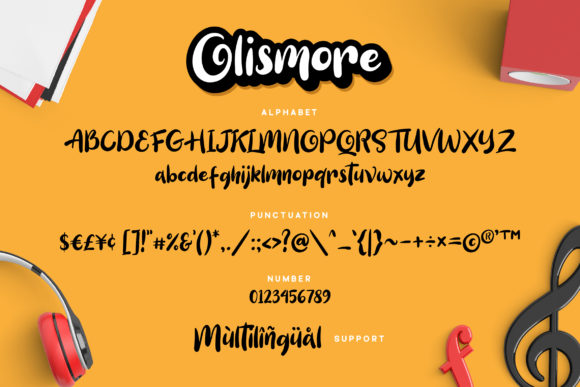 Olismore Font PNG with transparent background - Preview 5