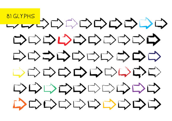 BM Graphics - Big Arrows Font - Preview 1
