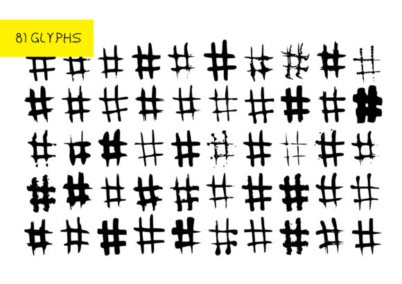 BM Graphics - Hash Tags Font - Preview 1