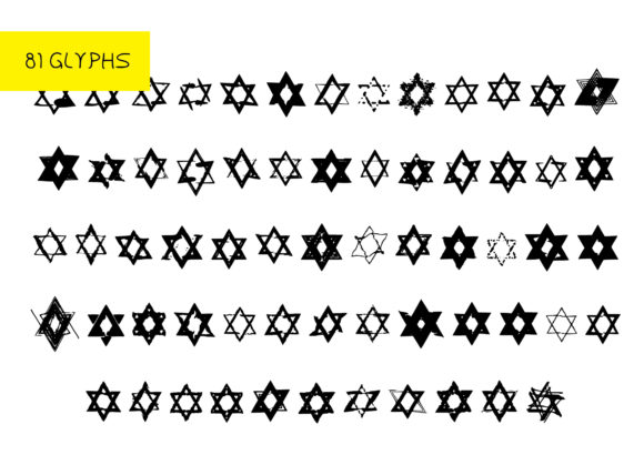 BM Graphics - Jewish Star of David Font - Preview 1