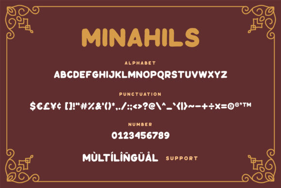 Minahils Font PNG with transparent background - Preview 4