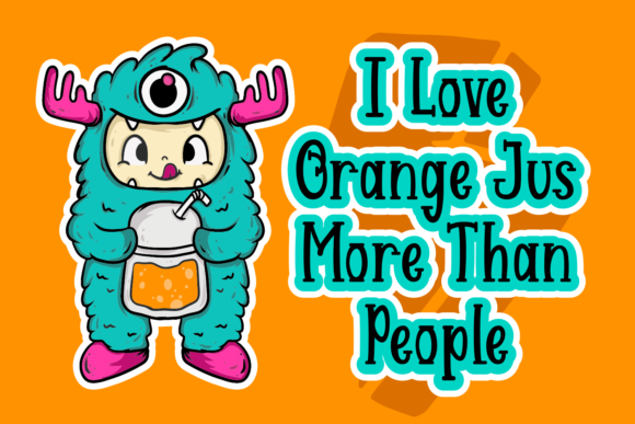 Monster Sweetness Font PNG with transparent background - Preview 1