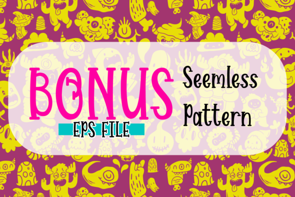Monster Sweetness Font PNG with transparent background - Preview 4