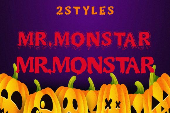 Mr. Monstar Font PNG with transparent background - Preview 1