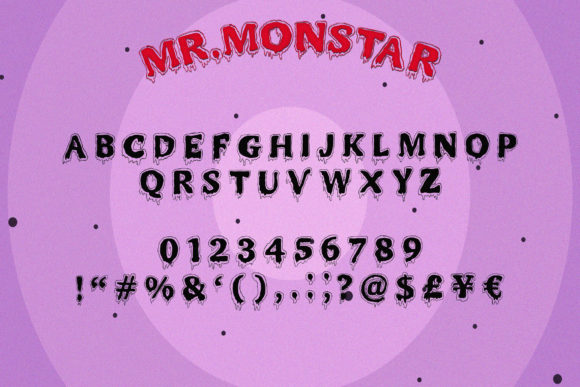 Mr. Monstar Font PNG with transparent background - Preview 6