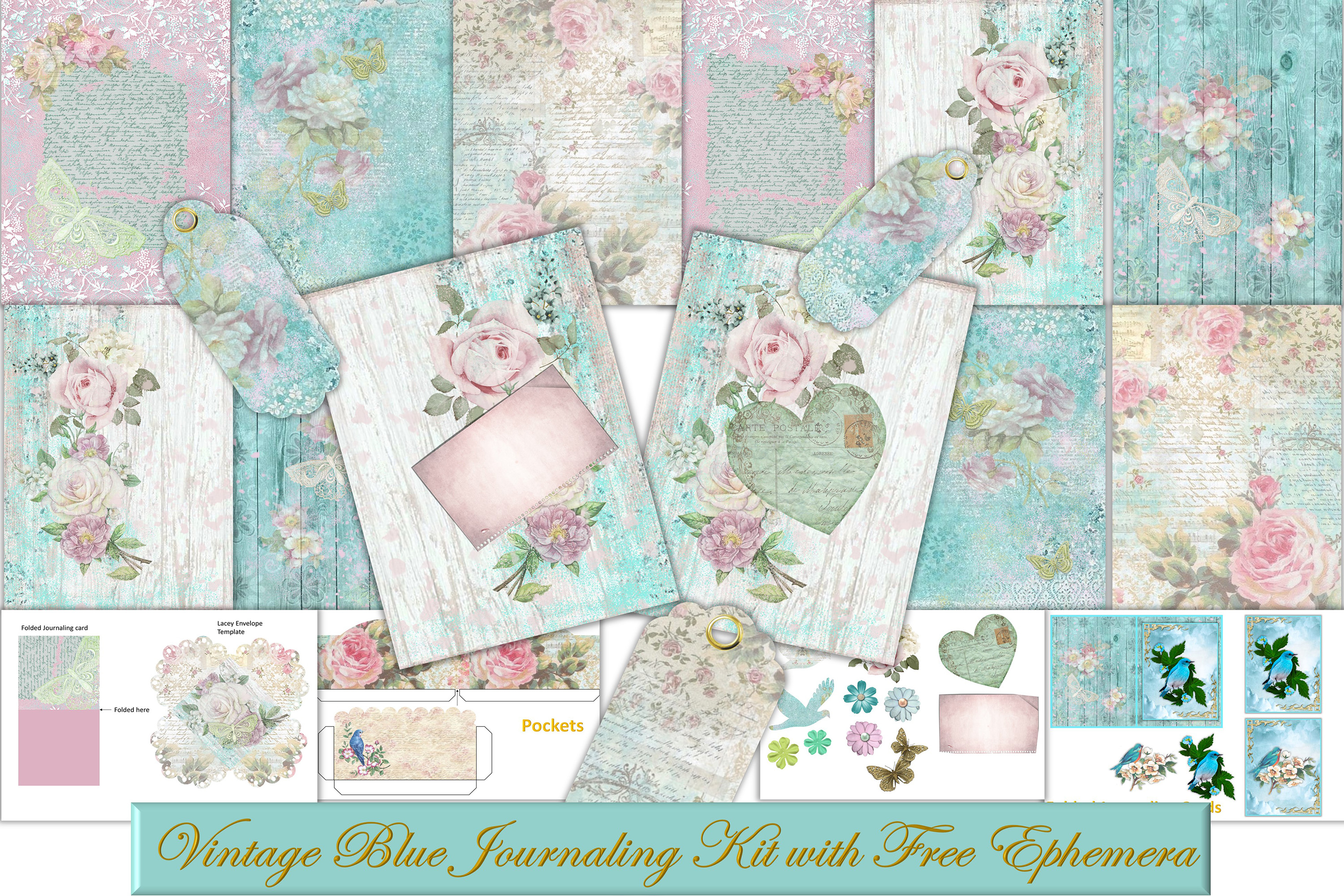 Printable Junk Journal Kit FREE Ephemera Graphic by The Paper Princess ...