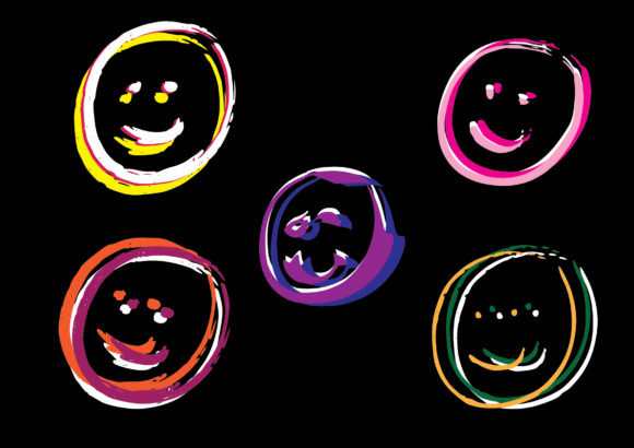 BM Graphics - Smilies Font PNG with transparent background - Preview 2