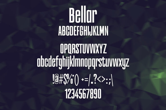 Bellar Font PNG with transparent background - Preview 1
