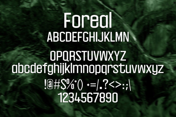 Foreal Font PNG with transparent background - Preview 1