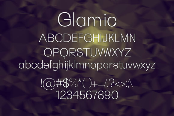 Glamic Font PNG with transparent background - Preview 1