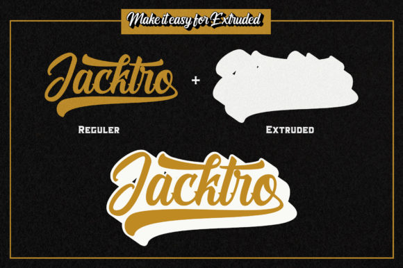 Jacktro Font PNG with transparent background - Preview 5