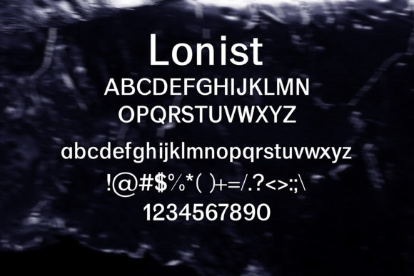 Lonist Font PNG with transparent background - Preview 1