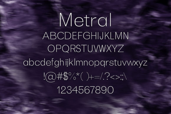 Metral Font PNG with transparent background - Preview 1