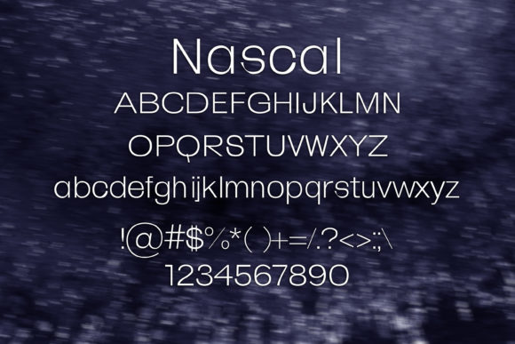 Nascal Font PNG with transparent background - Preview 1
