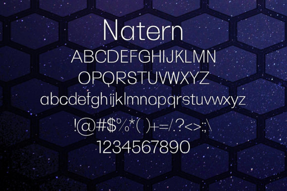 Natern Font PNG with transparent background - Preview 1