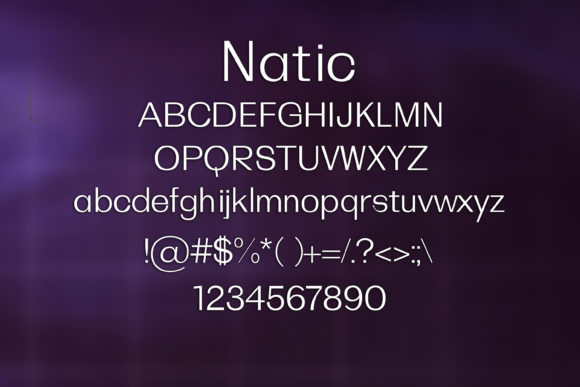 Natic Font PNG with transparent background - Preview 1