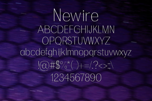 Newire Font PNG with transparent background - Preview 1
