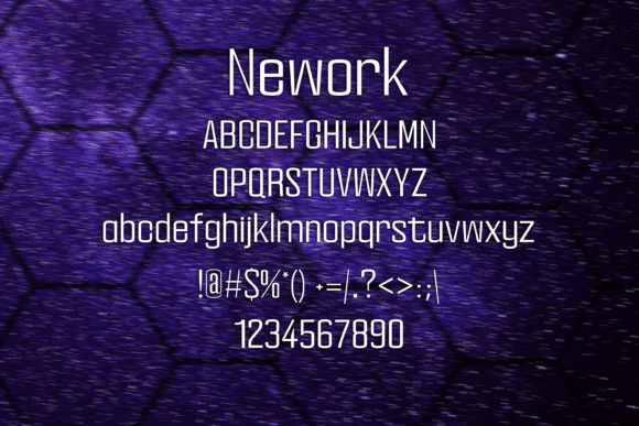 Nework Font PNG with transparent background - Preview 1