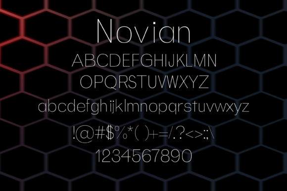 Novian Font PNG with transparent background - Preview 1