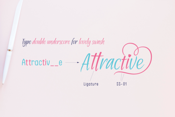 Passionate Message Font PNG with transparent background - Preview 3