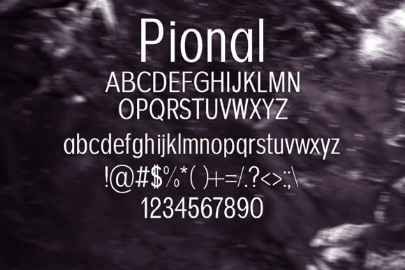 Pional Font PNG with transparent background - Preview 1