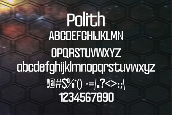 Polith Font PNG with transparent background - Preview 1