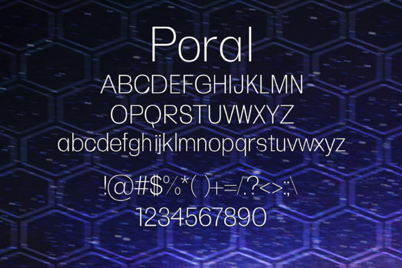 Poral Font font preview - 1