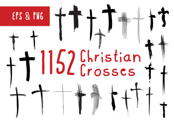 1152 Christian Crosses Religious Symbols