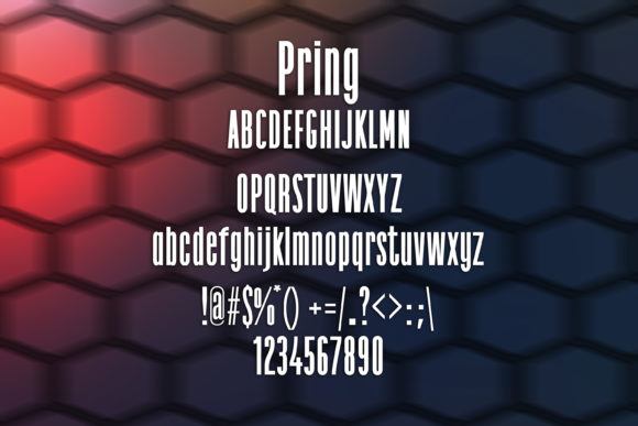 Pring Font PNG with transparent background - Preview 1