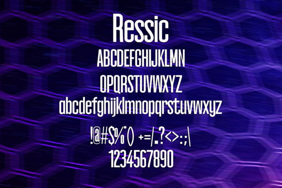 Ressic Font PNG with transparent background - Preview 1