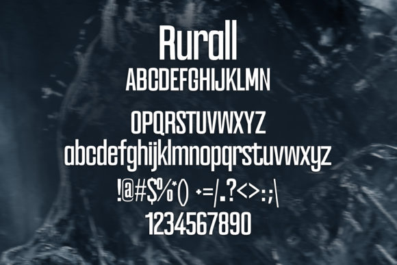 Rurall Font PNG with transparent background - Preview 1
