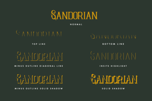 Sandorian Font PNG with transparent background - Preview 2