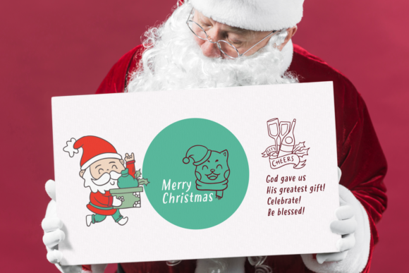 Cute Christmas Doodles Font font preview - 2