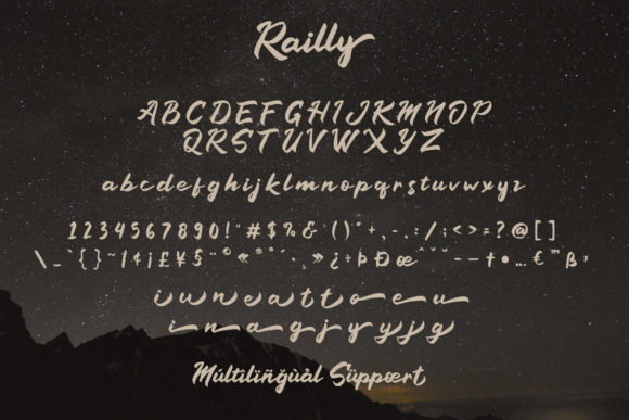 Railly Font PNG with transparent background - Preview 2