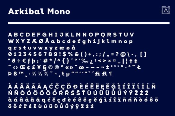 Arkibal Mono Font - Preview 2