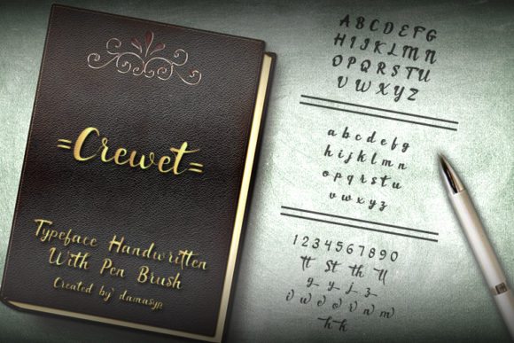Crewet Font PNG with transparent background - Preview 1