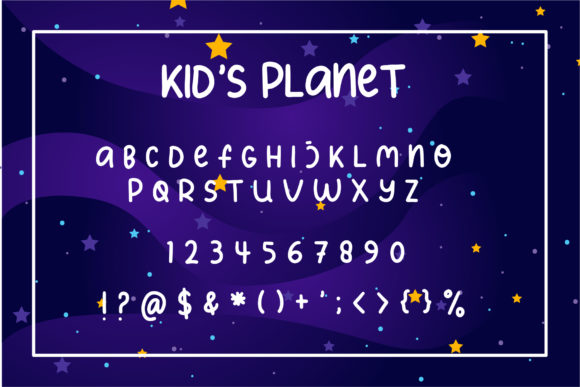 Kid's Planet Font PNG with transparent background - Preview 5