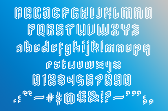 Monogram Rounded Font PNG with transparent background - Preview 1