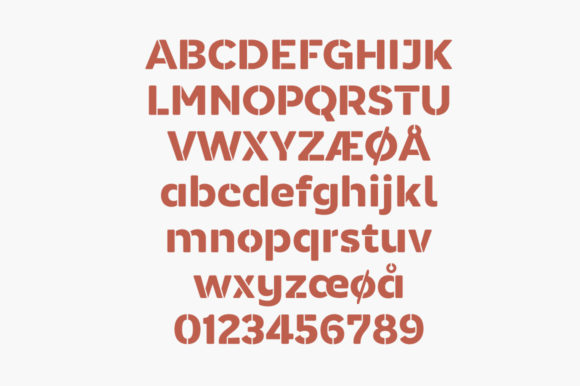 Monty Stencil Font PNG with transparent background - Preview 3