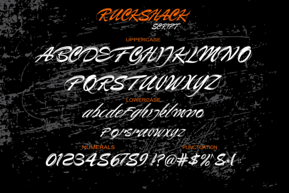 Ruckshack Font PNG with transparent background - Preview 1