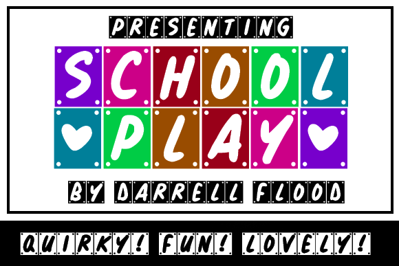 School Play Font PNG with transparent background - Preview 1