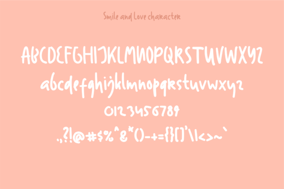 Smile and Love Font PNG with transparent background - Preview 1