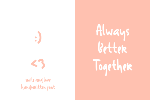 Smile and Love Font PNG with transparent background - Preview 3