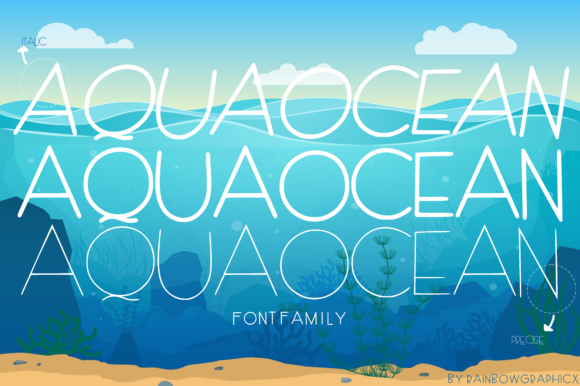 AquaOcean Font - Preview 1