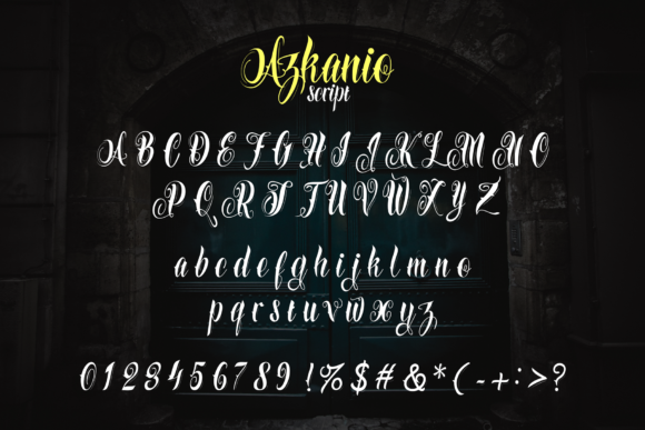 Azkanio Script Font - Preview 5