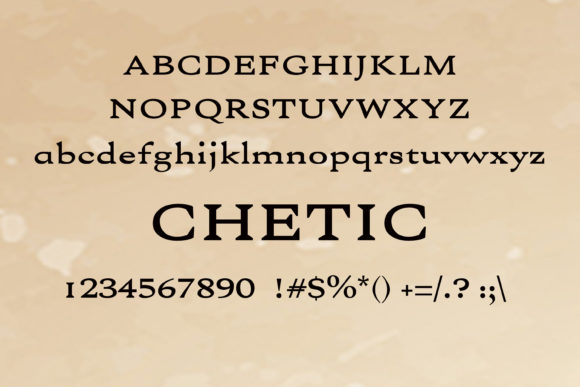 Chetic Font - Preview 1