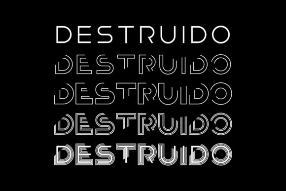 Destruido Font PNG with transparent background - Preview 1