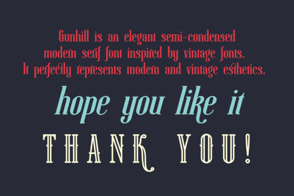 Gunhill Family Font PNG with transparent background - Preview 3